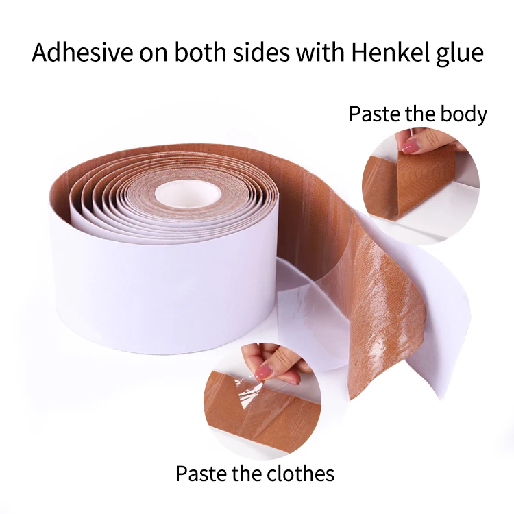 waterproof invisible seamless double side adhesive wide sticky breast tape body boob tape for lifting up
