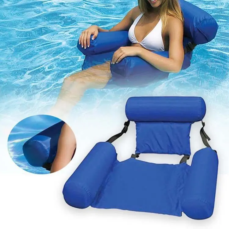Inflatable Chair Foldable Floating Lounge Water Bed Row Swimming Pool Water Hammock Seat For Summer
