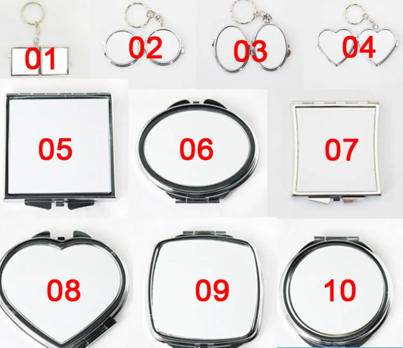 RubySub ZL09-09 Square Metal Sublimation Photo Printing Pocket Mirror Smart Mirror Blanks