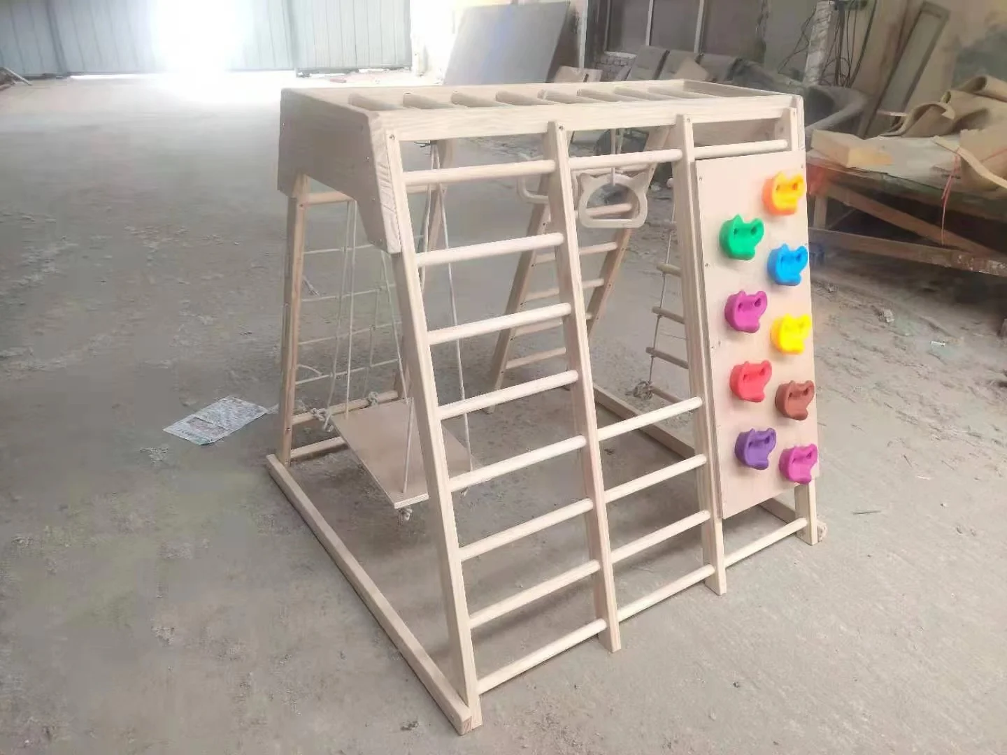 Indoor Montessori Climbing Gym 7 in 1 Kids Climbing Frame Equipment