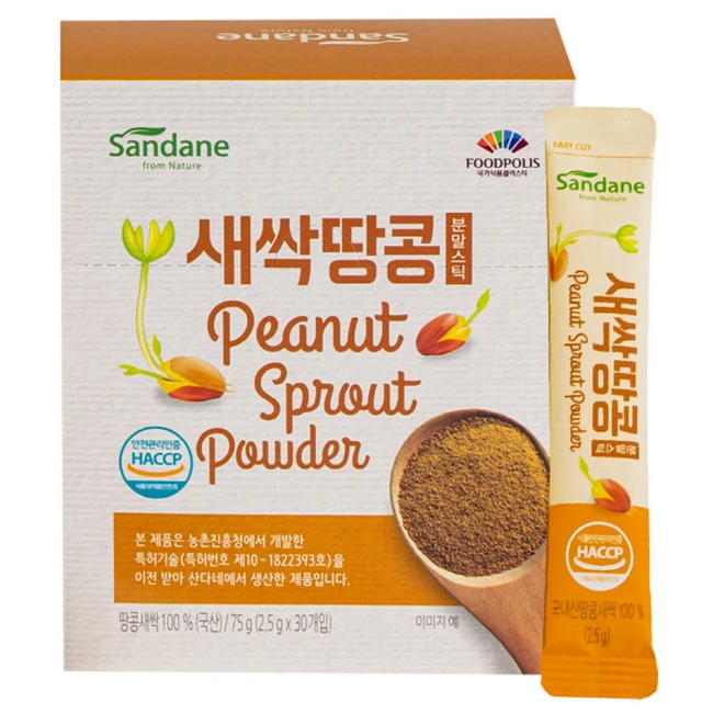 
Корейский порошок рахиса, Сертифицированный HACCP, 2,5 г X 30 г (75 г), продукты для обработки фруктов и овощей, холодное сухое место, 2 года KR 
