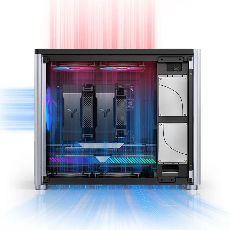 JONSBO D30 M-ATX case tempered glass aluminum home gaming 2.5-inch/3.5-inch hard drive mini case