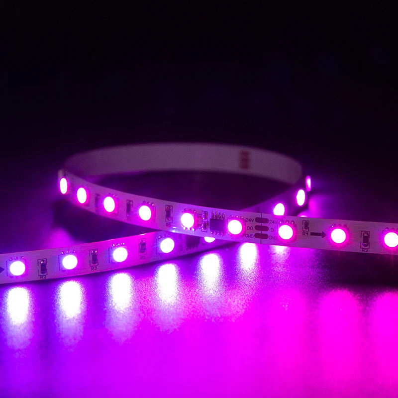 New Arrival 2811 5050 RGB LED Strip Light 24V WS2811 IC 60 LEDs/m Pixels Programmable Individual Addressable Flexible