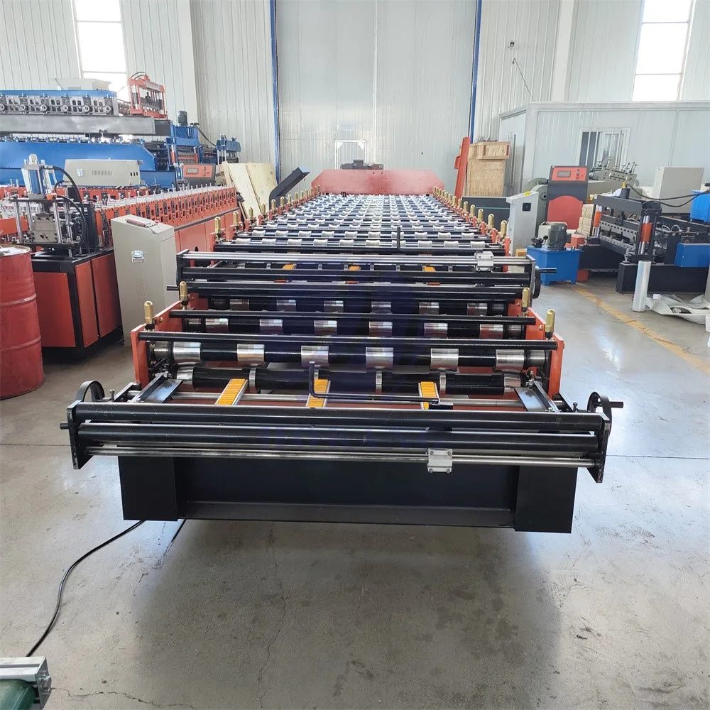 Metal Steel Double Layer Iron Sheet Cold IBR Trapezoidal Rib Roll Forming Making Machine