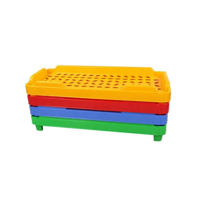 Custom Indoor Kindergarten Safety Bed Set Newly Designed Plastic for Children Kids Bed Over 2 Years 3 Years Colour