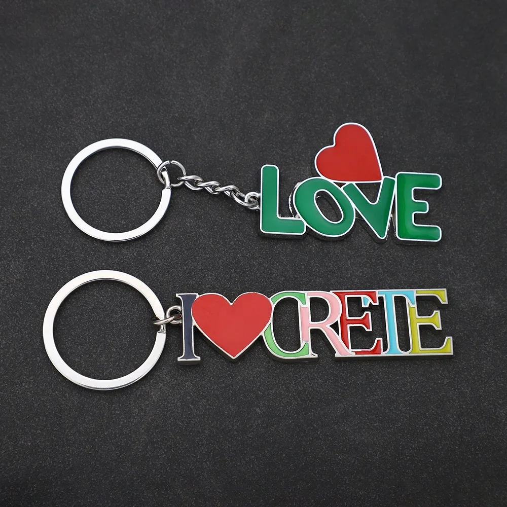 Manufacture Custom Frog Ladybug Metal Enamel Keychain Key Chain With Diamond Star