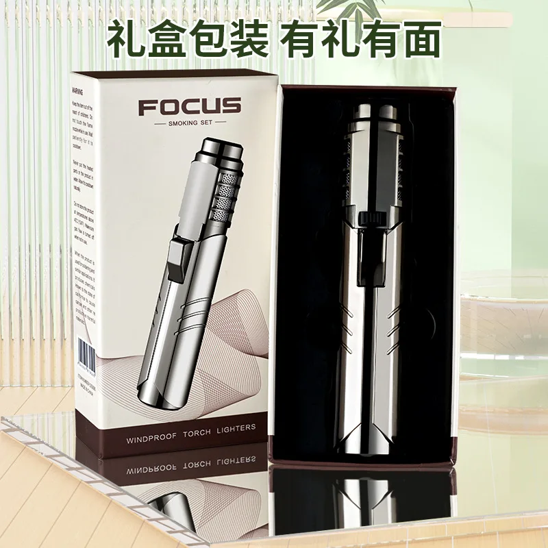 2024 new Mini Windproof Butane Refillable Gas Torch Lighter Jet Flame Torch Lighter for Cigar Candles Grills Fireplaces Camping