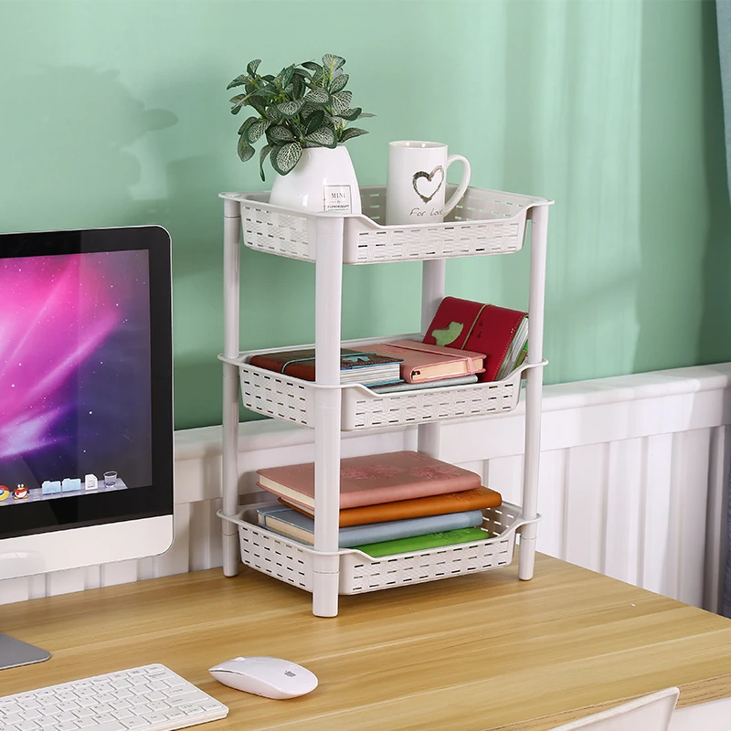 Органайзер для офиса 3 уровня Пластиковая Полка хранения офисные принадлежности органайзер ванной комнаты угловые полки столешницы