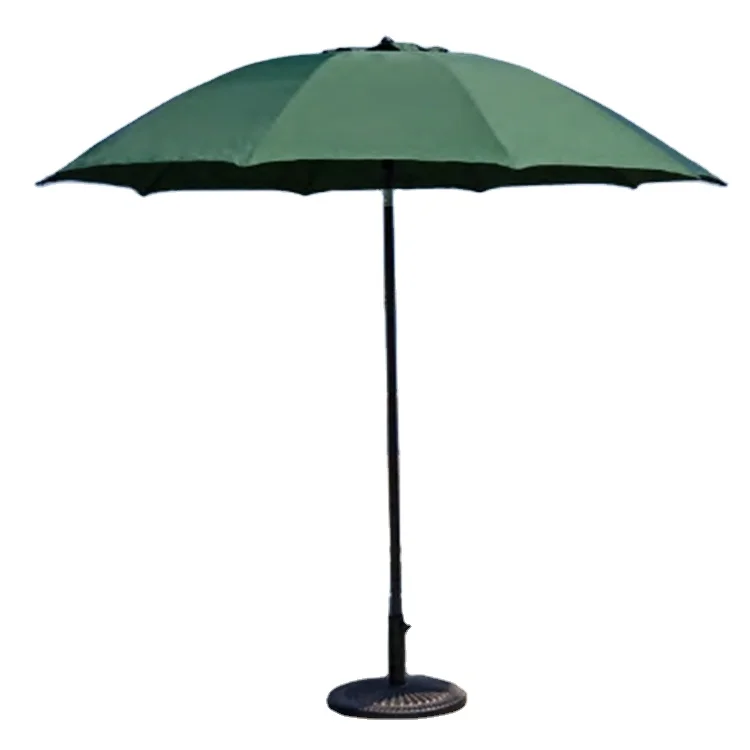 8FT Steel Standing Pole Push Up Patio Outdoor Umbrella With Fiber Glass Rib