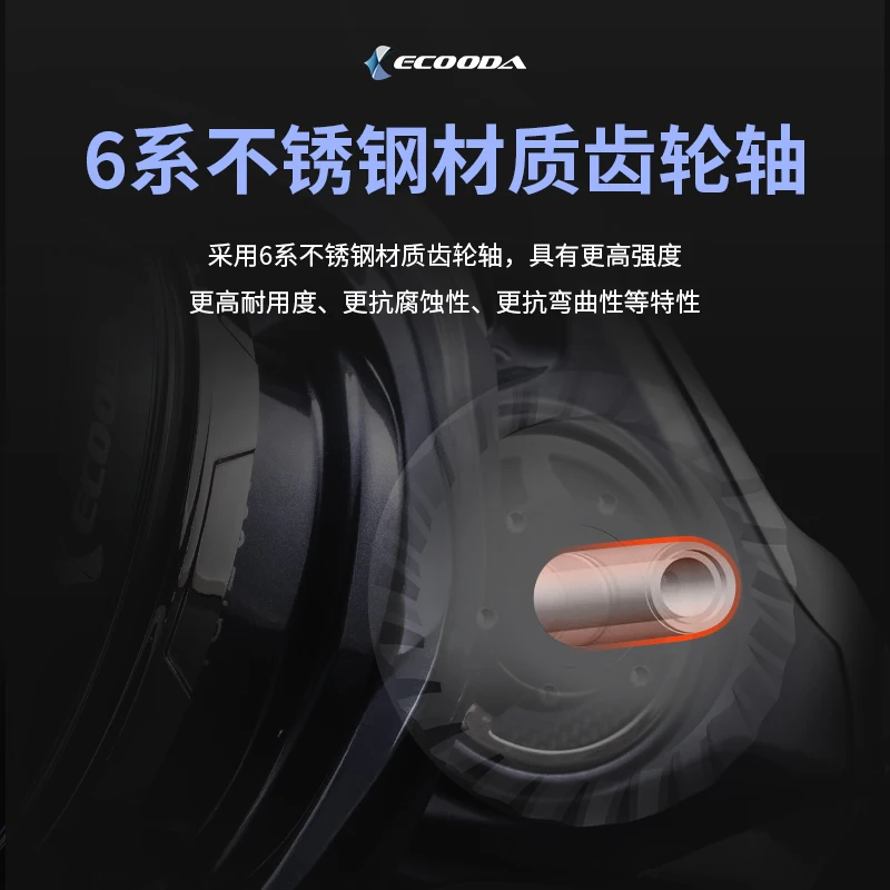 ECOODA Haiz Long Distance Fishing Reel for Fly Trolling Sea Carp Fishing Versatile Spinning Reels
