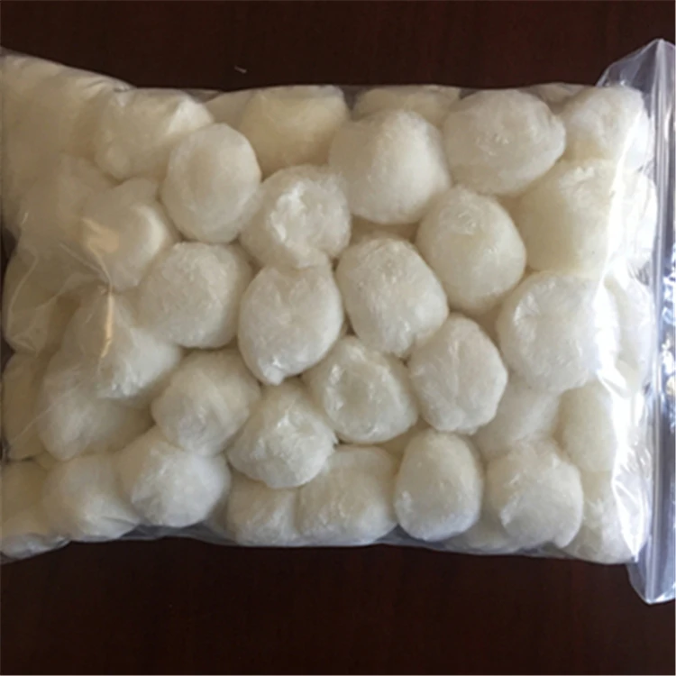 Vacuum packed swimming pool filter ball aquarium nitrocellulose fiber ball filter material