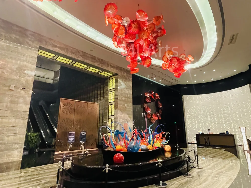 Art Flower Contemporary Chandeliers Pendant Lights Modern Custom Made White Lamp Blown Glass Crystal Murano Glass Glass 360 MJ