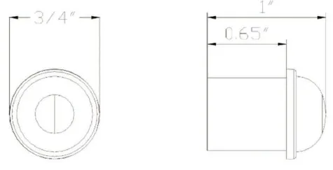 3/4' round truck led side marker light 12 volt