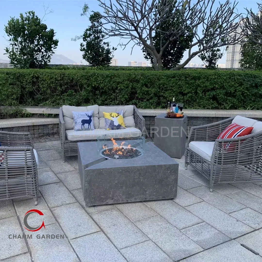 Glass Fiber Reinforced Concrete Outdoor Heating Gas fire Pit