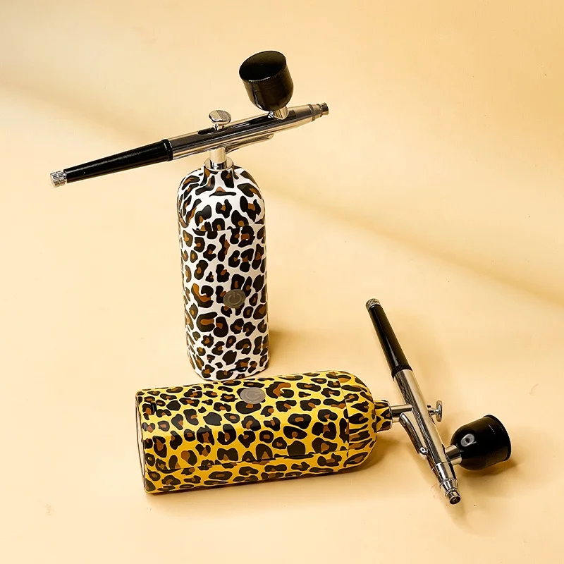 leopard mini airbrush makeup eyeshadow full set tools with compressor 0.4