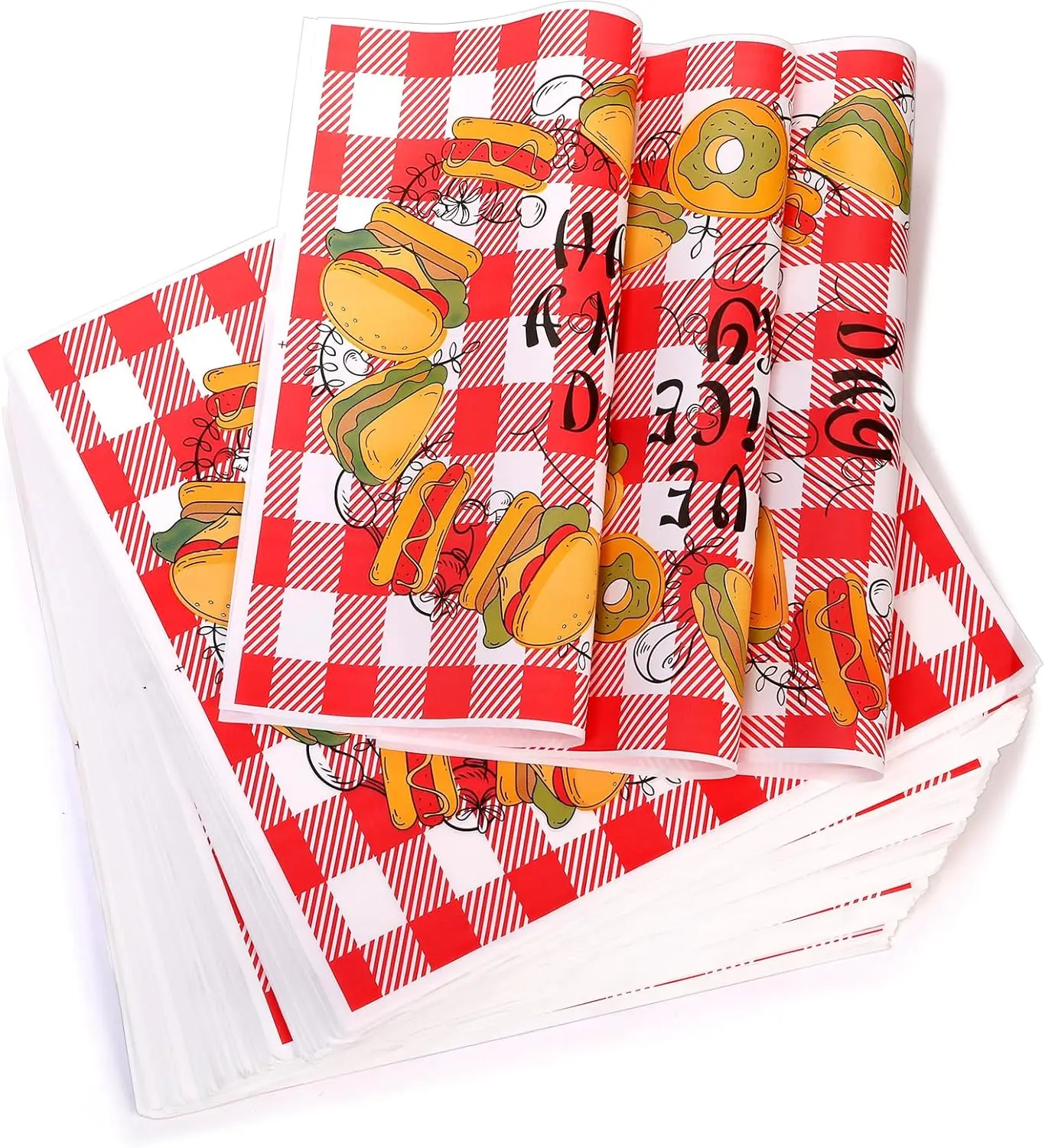 Deli Custom Printed Logo Size Wrap for Food Butcher Baking Wax Paper Coated Sandwich Paper Meat Wrapping Pe Sandwich Packaging