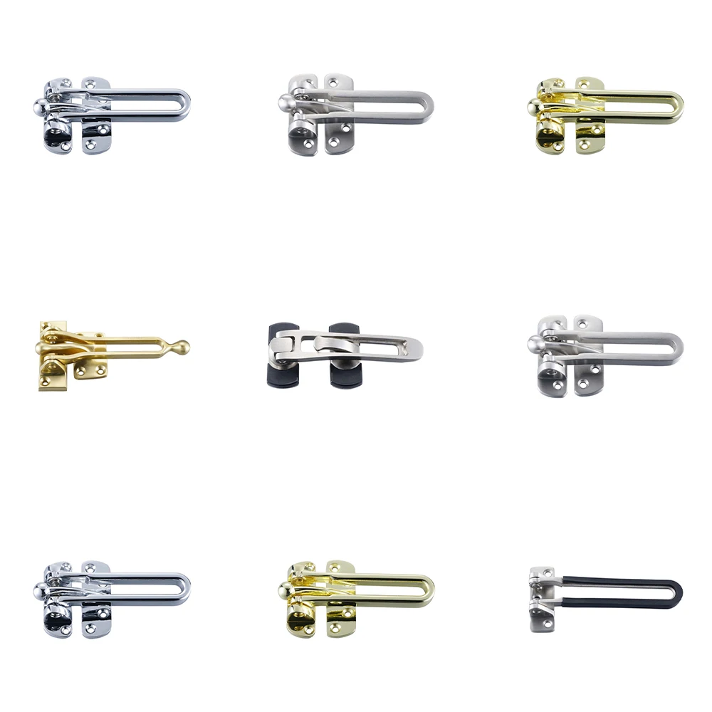 Zinc Alloy Large Anti theft Clasp Position Metal Zinc Alloy Door Guard Hotel Safety Security Chain Door Guard