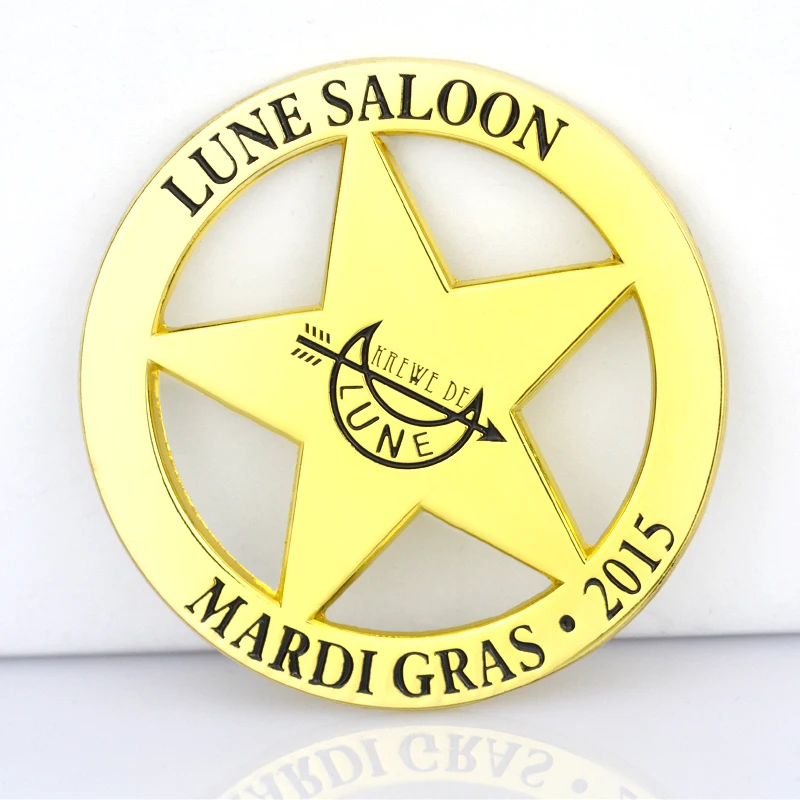 2023 new product  promotional business gifts enamel christmas gold hard enamel metal lapel pin badge manufacturer