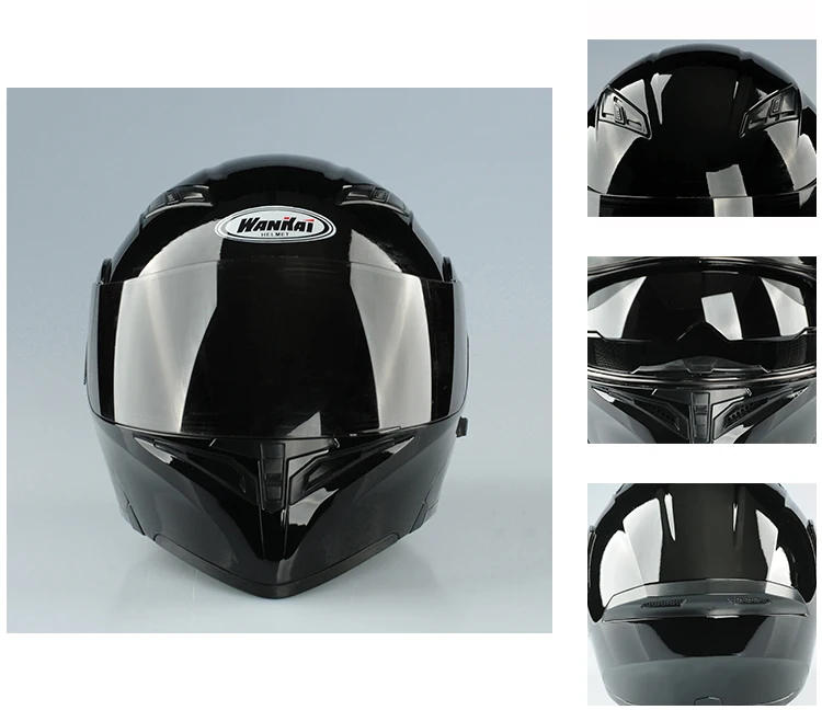 Factory Direct Wholesale Motorcycle Helmet flip up Full Face Helmet Fashion Four Seasons Racing Personality Helmet