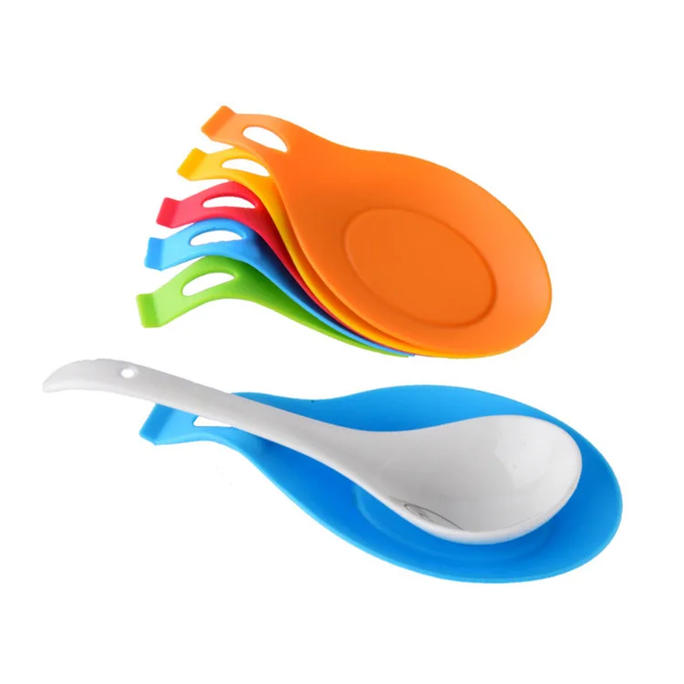 Large Size Heat Resistant Nonstick Silicone Kitchen Spoon Rest for Kitchen Counter Silicone Utensil Rest for  Spoon Holder
