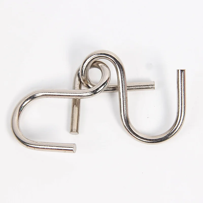 2024 chinese style Metal Wire Brain Teaser Puzzles IQ Challenge Test Games Unlock Interlocking Toy Lock Gift for Adults