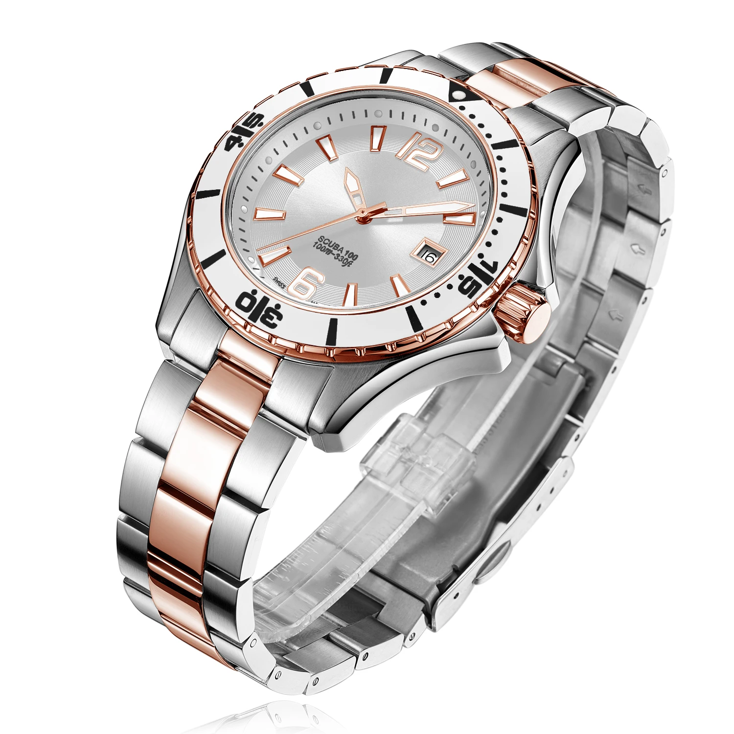 OEM Relojes Hombre Luxury Diver Ronda кварцевый механизм Herren Uhr мужские водонепроницаемые часы из