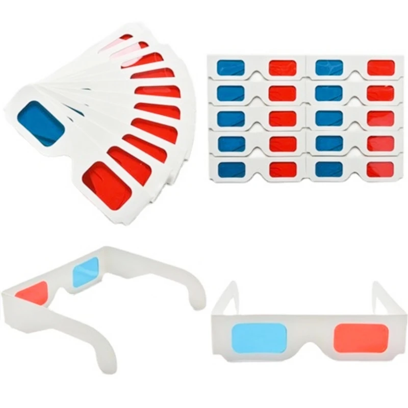 Cheap Price Anaglyph 3D Glasses Red and Blue Custom Design Paper 3D Glasses for Cinema and Promotional Gifts