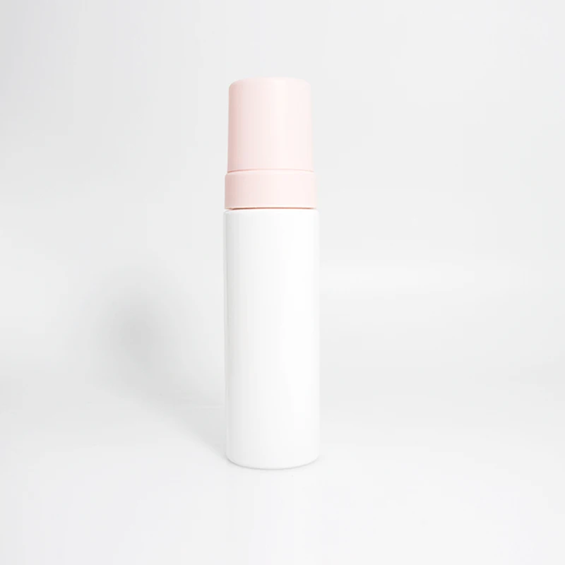 Wholesale Pet Foam Cleanser Bottle 200ml Foam Soap Dispenser Bottle Pump With Pink Cap
