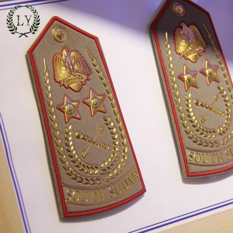 Factory Professional Custom militart formal epaulette gold shoulder board