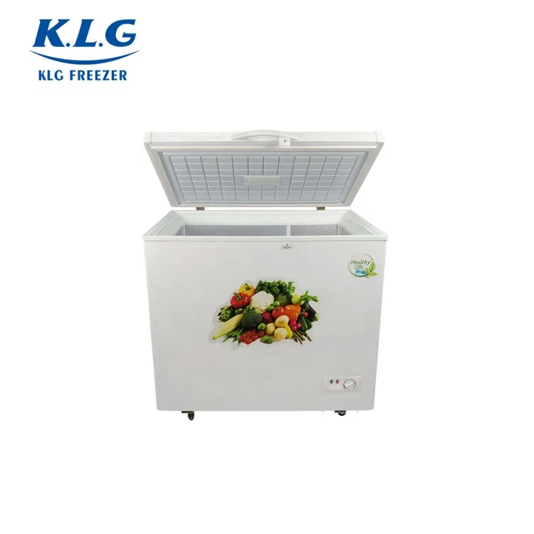 200L hard top open foam door single cabinet single room 12V freezer supermarket refrigerator with led light