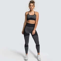 Angel paradise seamless High waist leggings sports bra running fitness bra workout outfit wear fitness clothes 2 piece yoga set