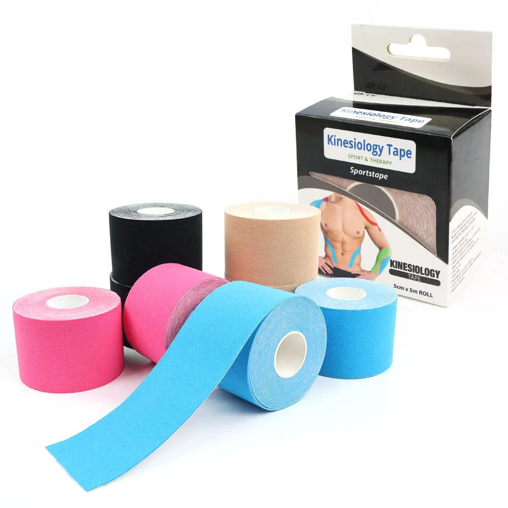 Strongly glued  Waterproof and breathable Kinesiology Kinesio Tape for Breast lift and facial stretching Muscle support