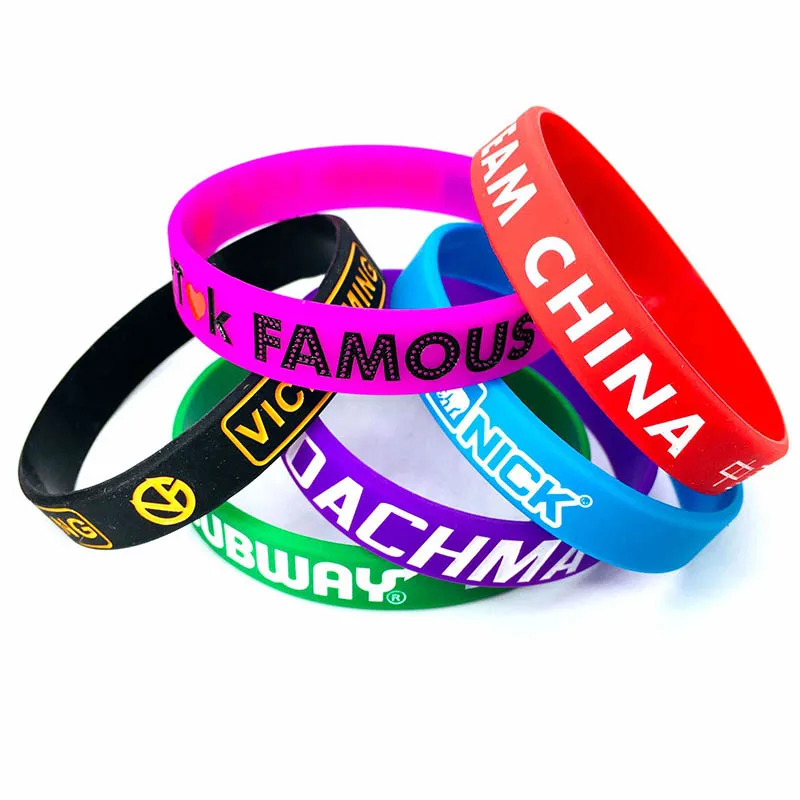 Cheap Product Printing Debossed Embossed Decorative OEM ODM Football Flexible Gym Elegant Wristbands