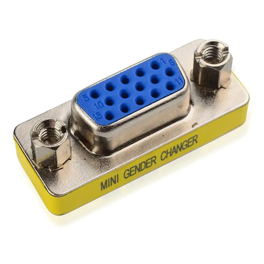 Factory direct price Male/Female 15 pin D sub adapter connector for hdb15 gender Changer (1600376572337)
