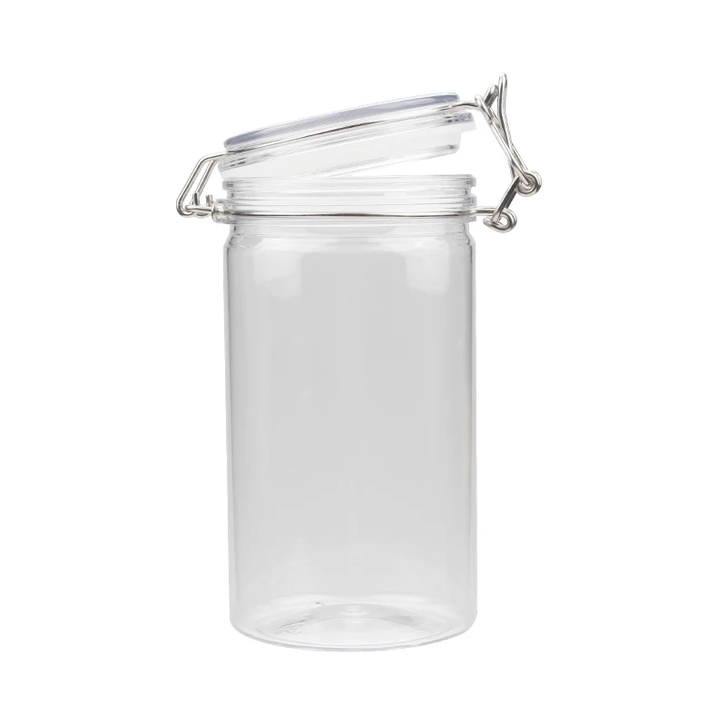 Most Popular Grain Protein Powder Airtight Clip Top Lock Large 1.5L Plastic Jar with Lids