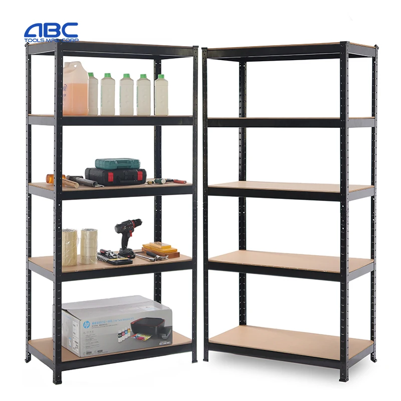 5 layer laminated wood boltless shelves new metal boltless home storage shelving rack