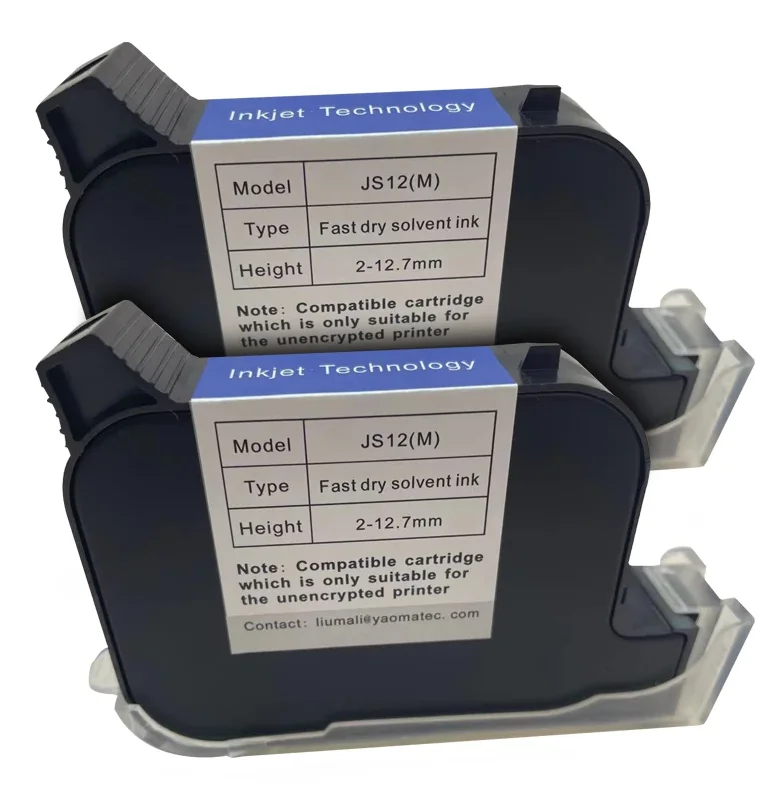 Yaomatec Low Price JS12(M) Handheld Inkjet Printer Quick Dry Black Blue Red Yellow Green Ink Cartridge