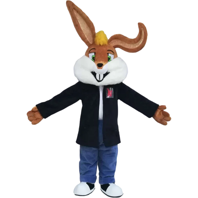 factory direct sale black suit rabbit mascot costume custom rabbit costume mascot for sale