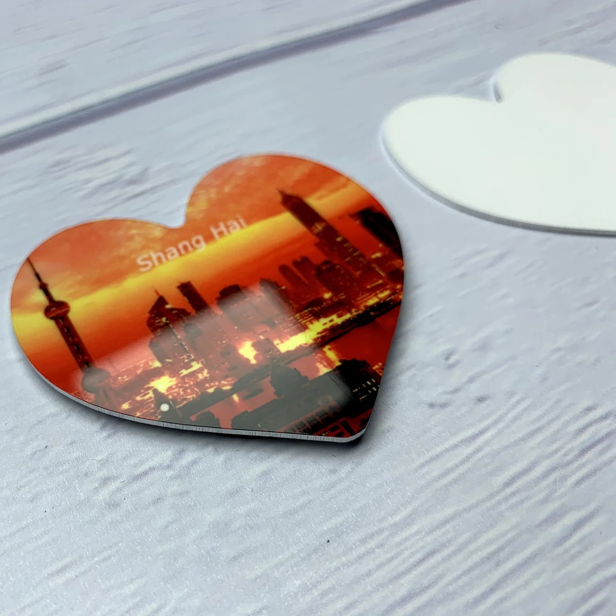 BEAUTYSUB 1.15mm LS-CM009 gloss white HD sublimation Aluminum with magnetic metal printable fridge magnet heat transfer photo