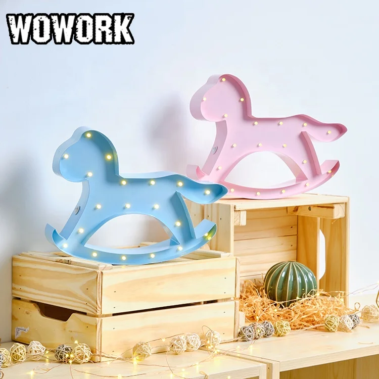 2024 WOWORK battery LED ice cream shape sign metal sign marquee lights for home decoration