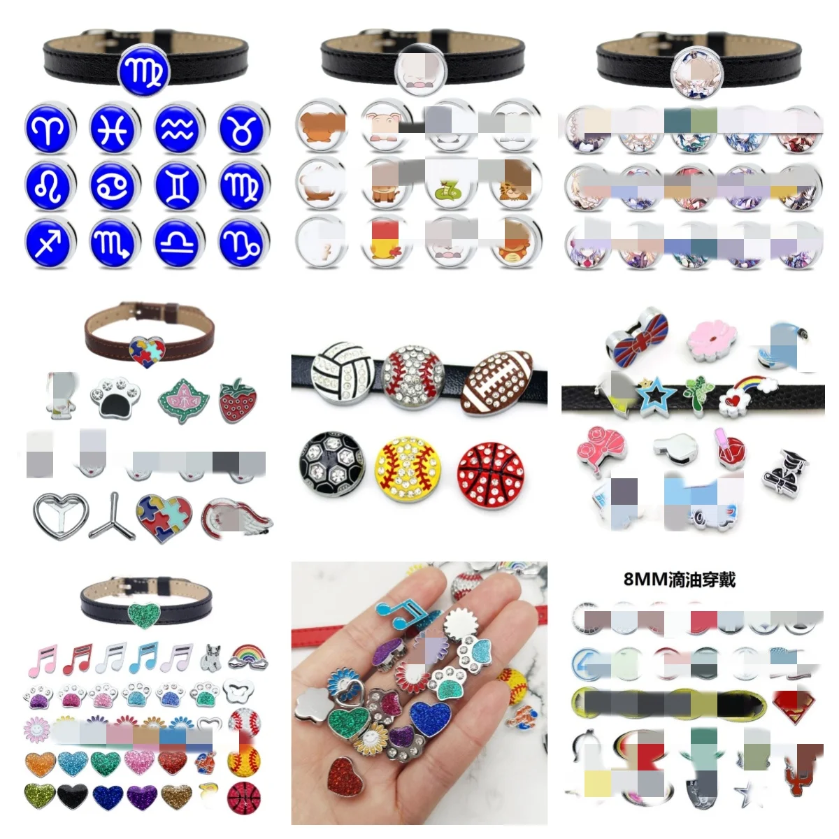 contact us for more DIY  crystal silver gold beads for bracelet making kit