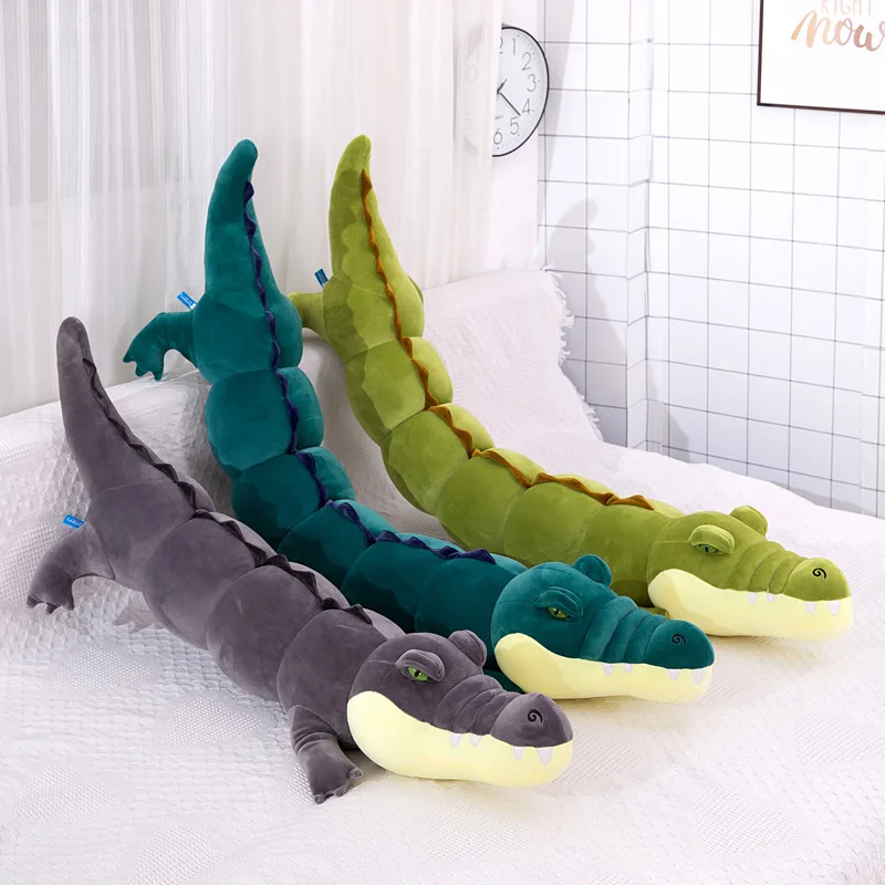 Greenmart cpc Hot Selling Custom Stuffed Animal Stretchy Crocodile Plush Toy Sleeping Crocodile long pillow alligator plushie