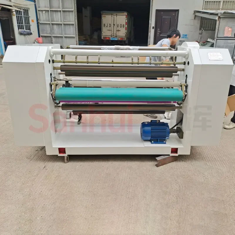 wrapping paper slitting knifes grinding machine with turret rewind for aluminium roll
