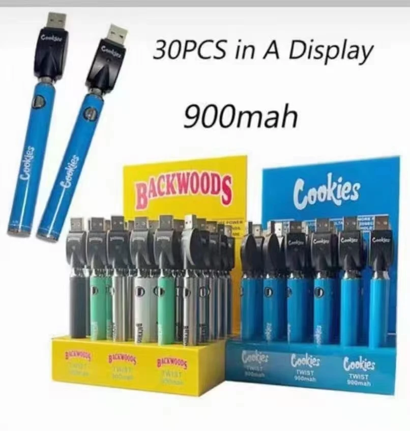 LOW MOQ Cookies battery pen 510 thread 900mah cbd custom LOGO vape Vision