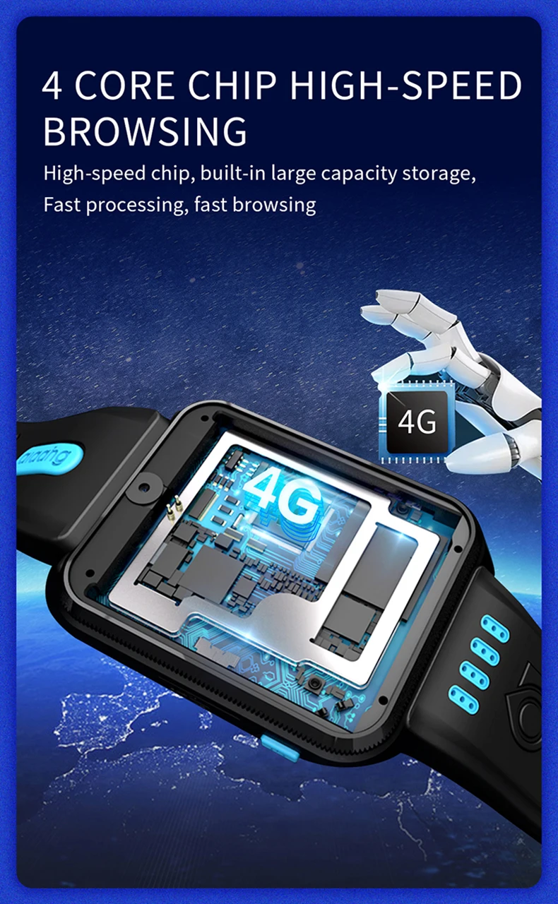 W5 4g мобильный телефон Детские умные часы Android 9 0 с Gps позиционирование Wifi приложение для видеозвонков студентов