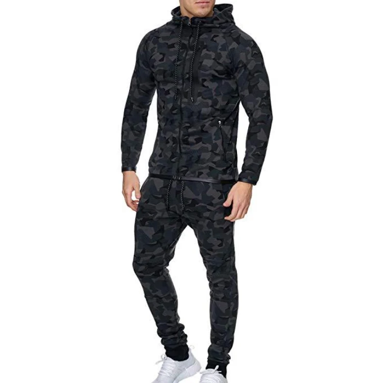 Мужские тренировочные брюки с капюшоном и 3D-принтом, камуфляжная спортивная одежда в стиле хип-хоп с длинным рукавом, новинка 2019