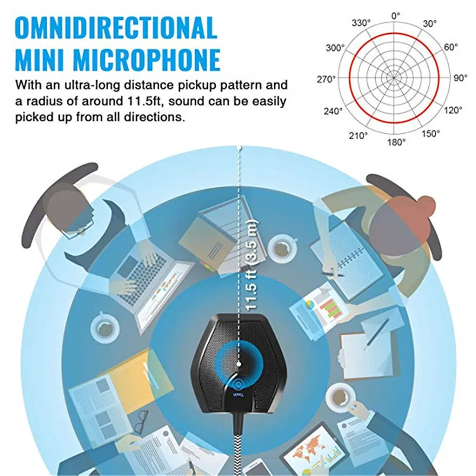 Mute Button Usb Conference Microphone G11 Boundary Microphone