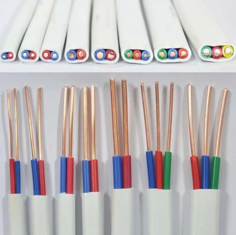 BVVB RVVB Solid or Stranded Copper Conductor PVC Insulation and Jacket Multi-core White Twin and Earth Cables 14/2 12/2AWG