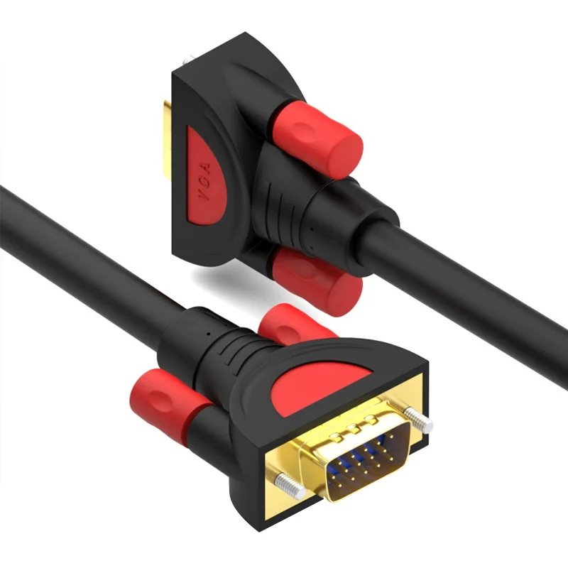 Индивидуальная обработка кабеля 3 + 9 VGA, кабель высокой четкости VGA, соединительный кабель для компьютера инженерного класса, позолоченный
