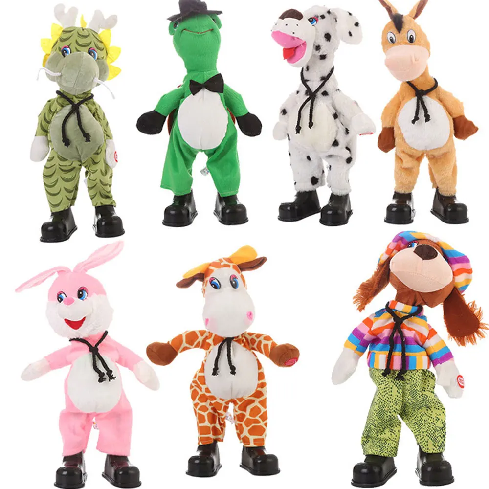 Custom High Quality Electric Plush Stuffed Animals Toy Shaking Head deer Musical Singing Dancing Plush Stuffed Animals Toy